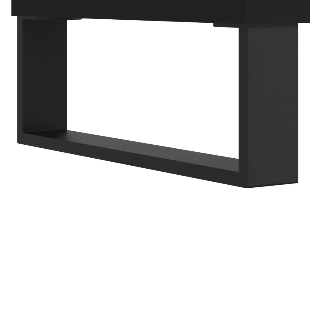 Mobile Porta Dischi Nero 85x38x48 cm in Legno Multistrato 831709