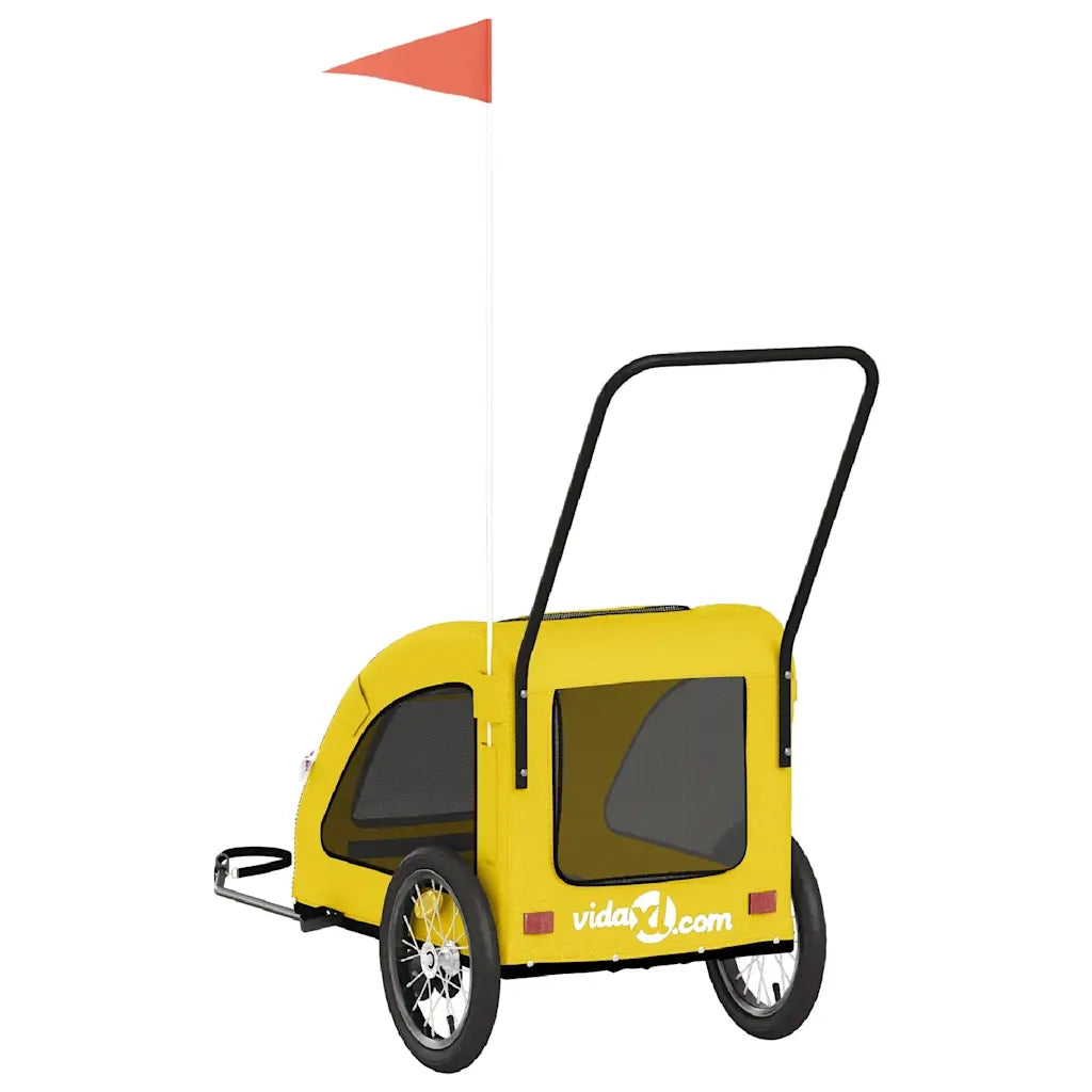 Rimorchio da Bici per Animali Giallo Oxford e Ferro CFW7422470
