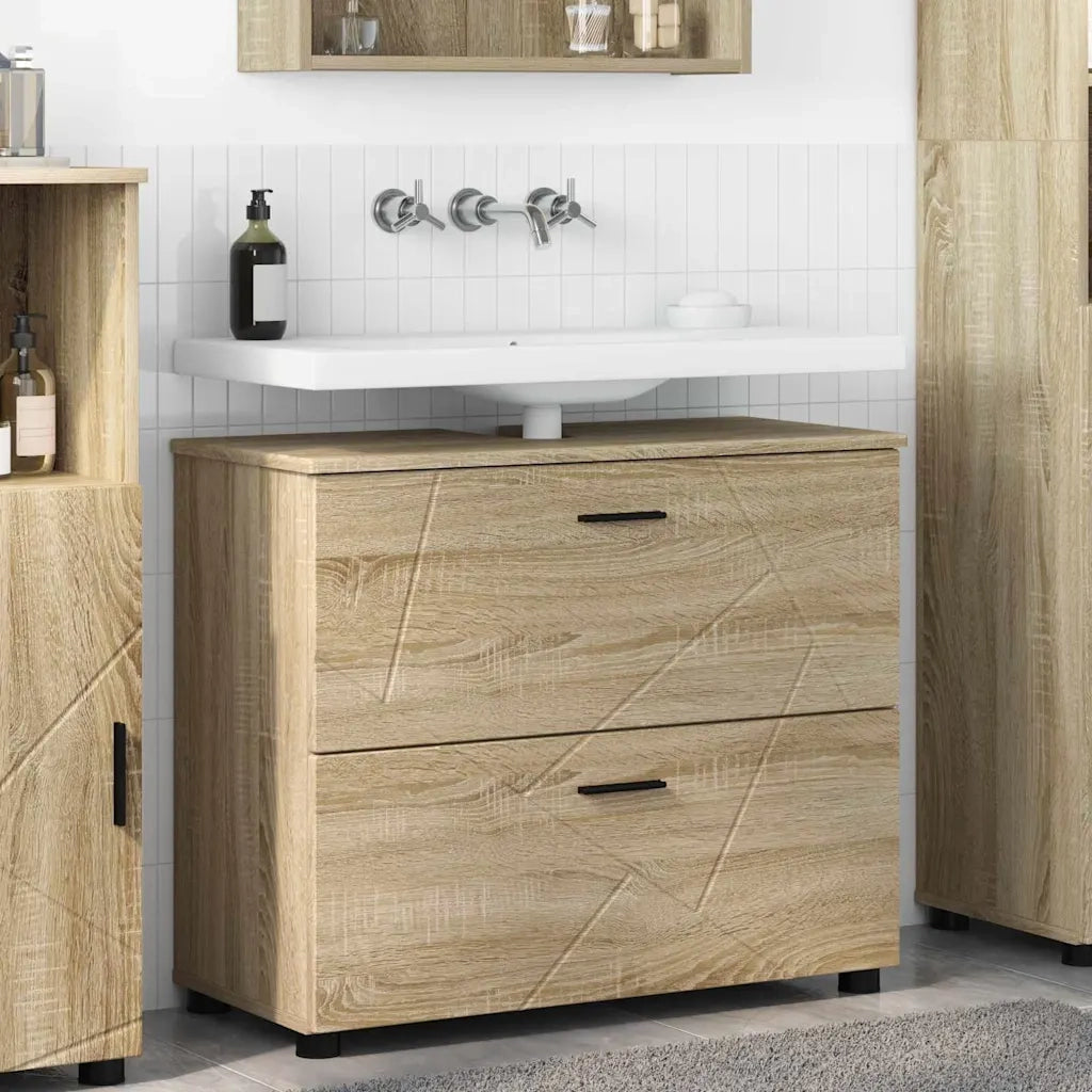 Mobile da Bagno con cassetto Rovere Sonoma 76,5 x 35 x 64 cm