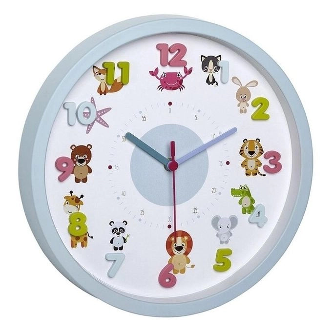 TFA-Dostmann 60.3051 Parete Quartz clock Cerchio Blu, Verde, Rosa