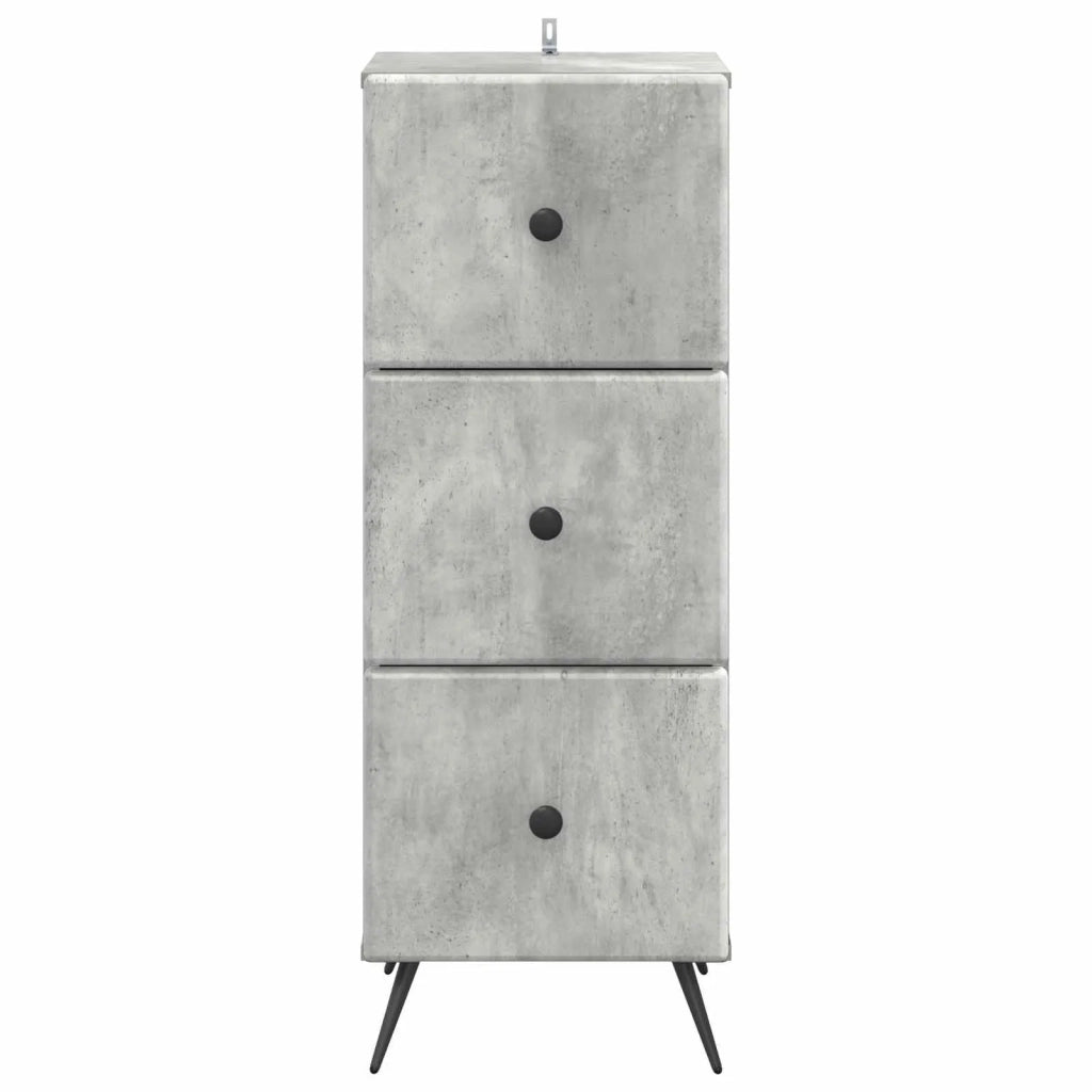 Mobile con Cassetti Grigio Cemento 33 x 34,5 x 90 cm 895538