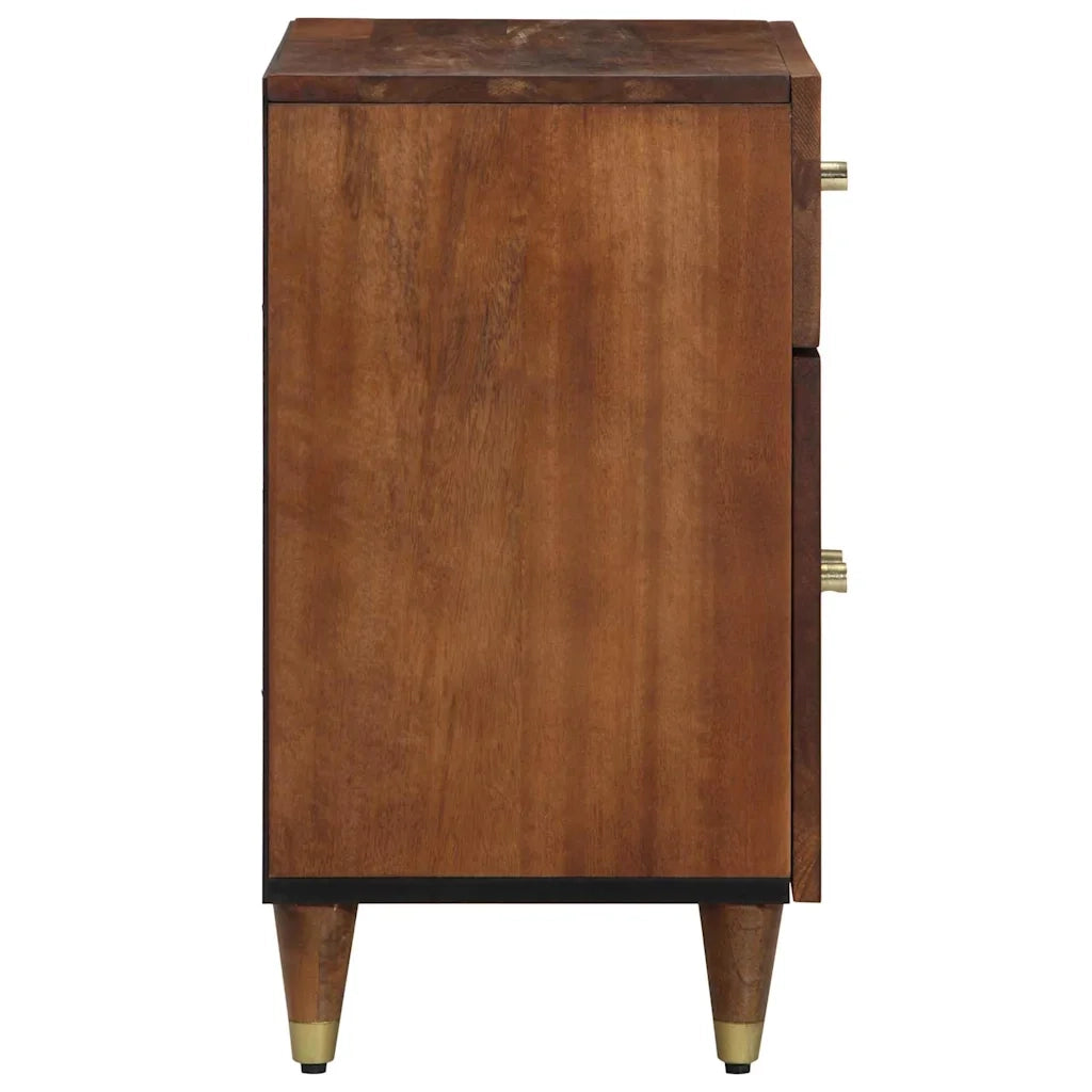 Comodino con porta con cassetto Marrone miele 50 x 33 x 60 cm 4018747