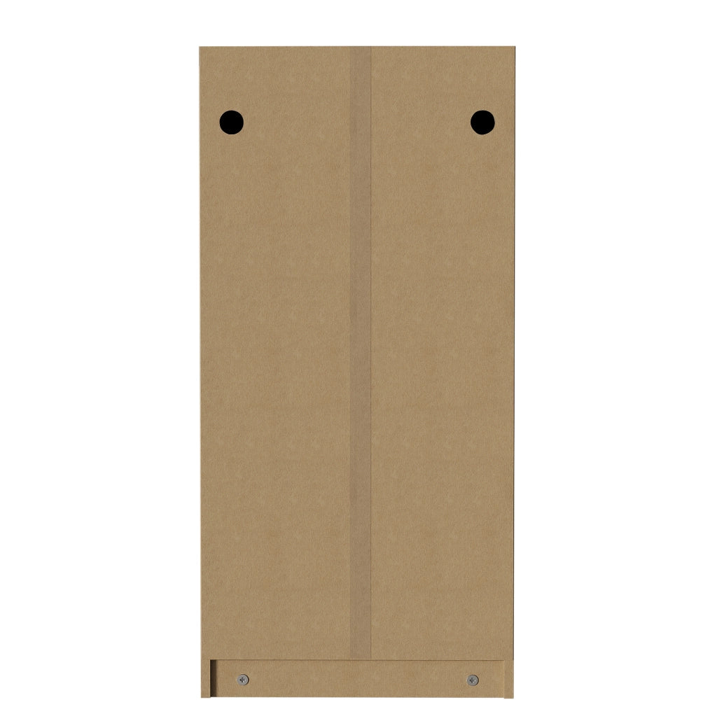 Mobile portascarpe vintage con 3 ante a ribalta 54x25x115 cm in finitura legno