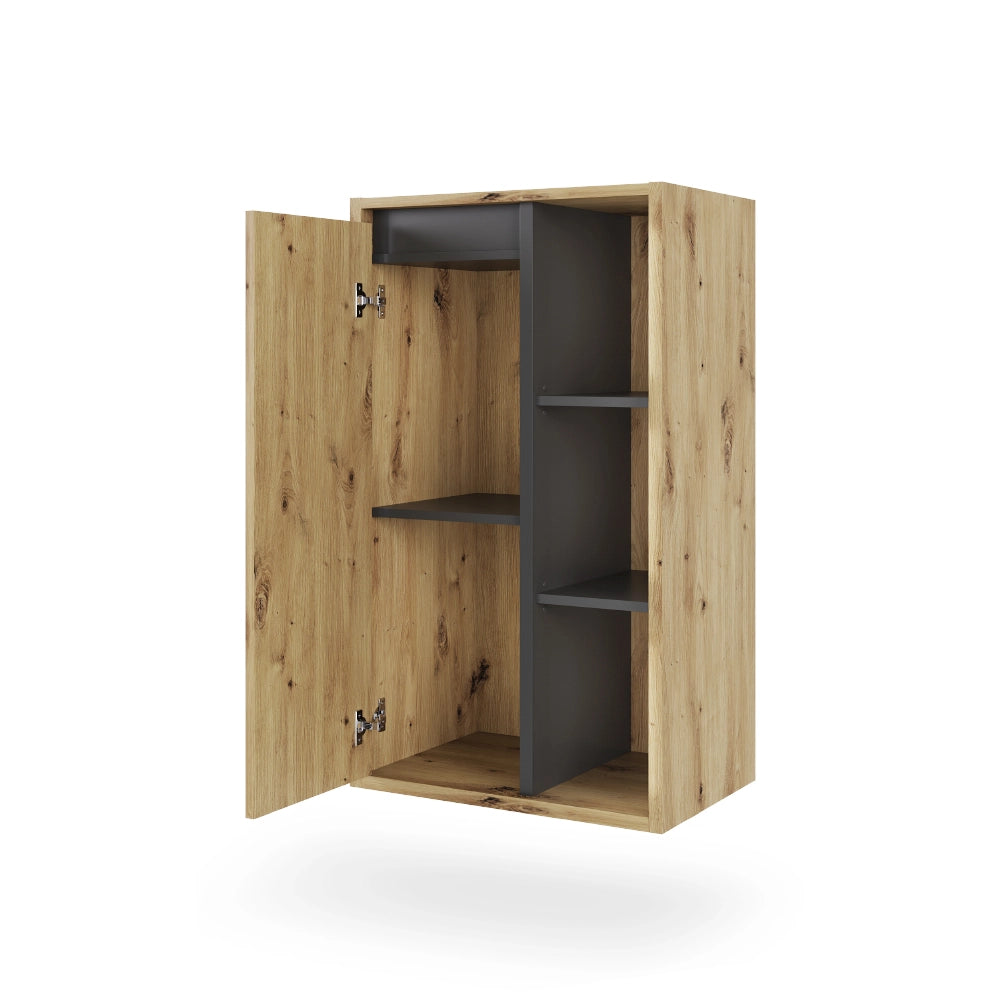 Vicco mobiletto bagno Artigiano/grigio 50 x 86 cm con ripiani aperti