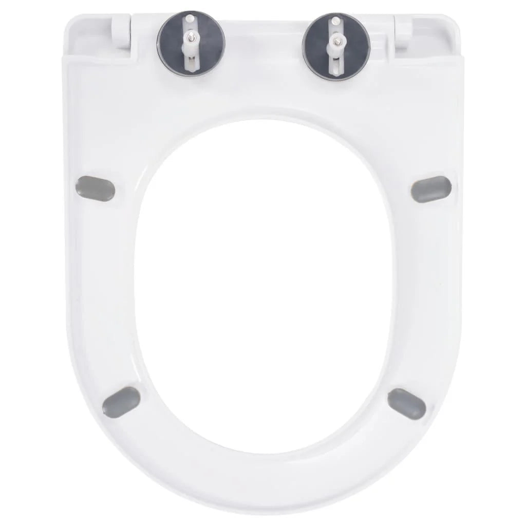 Sedile WC con chiusura ammortizzata tazza WC sedile WC bagno casa ristorante negozio hotel bianco 02_0002908