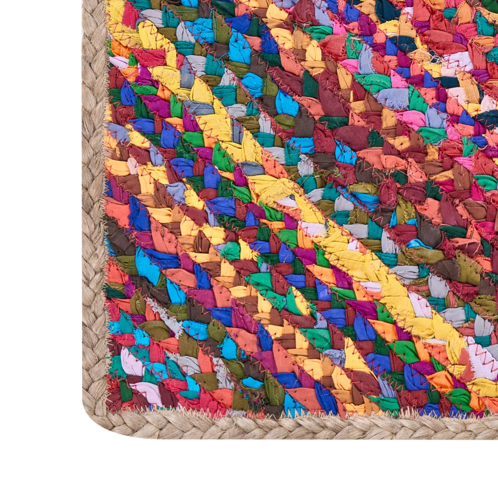 Tappeto multicolore in juta 160 x 230 cm rettangolare con motivo Soggiorno Camera da letto