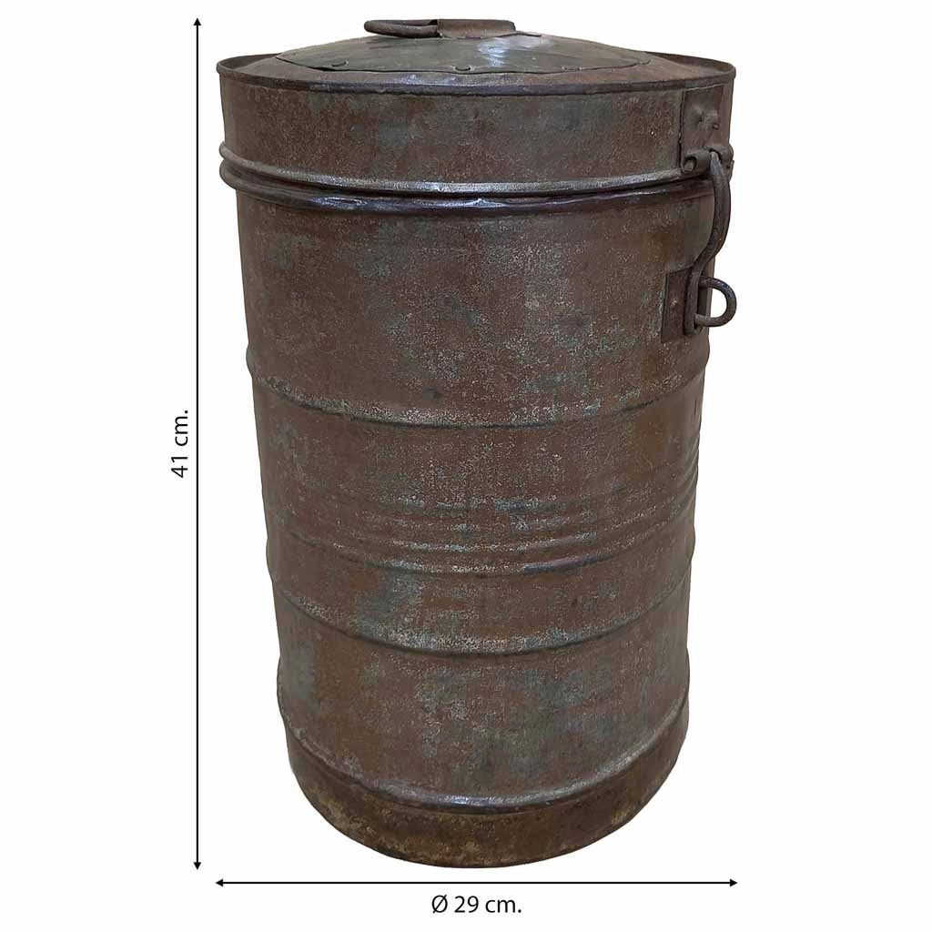 Baule in metallo artigianale 29x29x41h cm