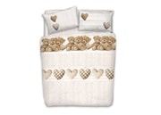 Copripiumino Sacco Piumone Pensieri Delicati 100% Cotone Dis. New Orsetti - Singolo - Beige