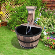 Fontana per Giardino in Legno di Pino - Naturale - 10,63 cm x 10,63 cm x 14,57 cm