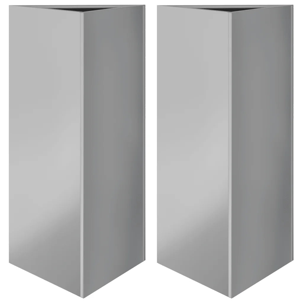 Fioriere 2 pz Triangolari 40x34,5x75 cm in Acciaio Zincato 851168