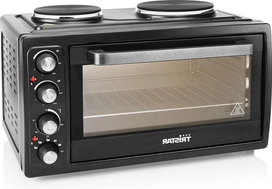 Fornello a convessione con 2 piastre di cottura - Volume 38 Litri - 3100 Watt - Superficie di cottura ampia