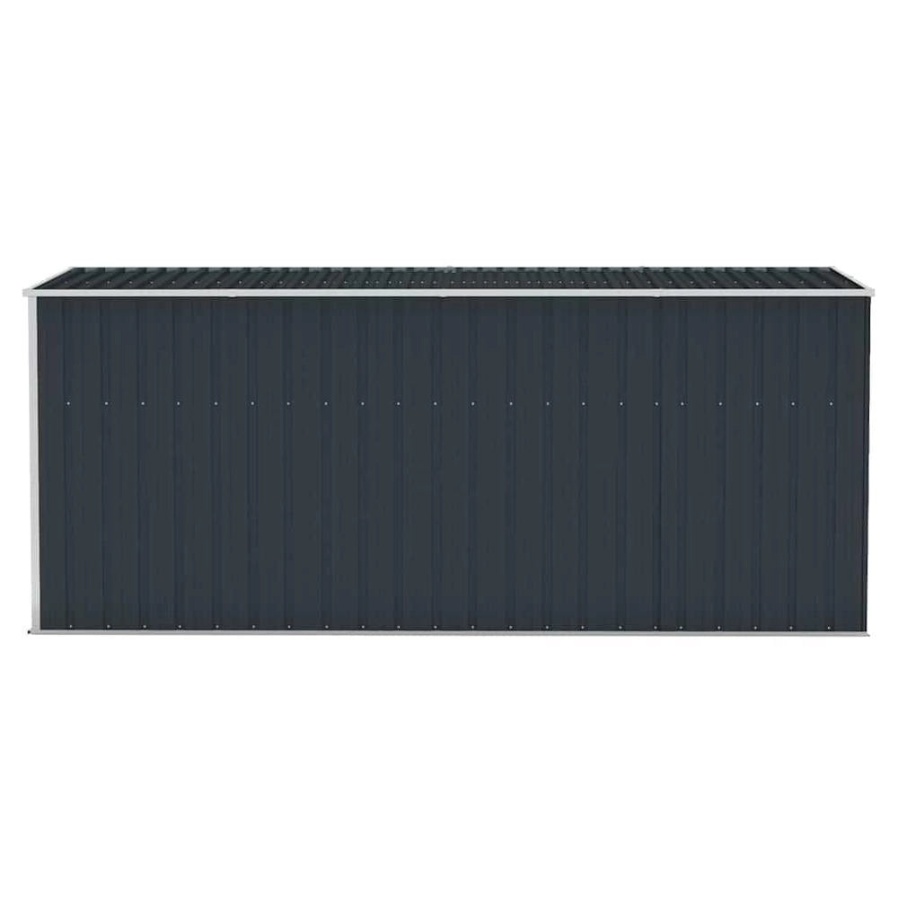 Anthracite-colored Lean-to Shed, 118x382x178 Cm, Galvanized Steel