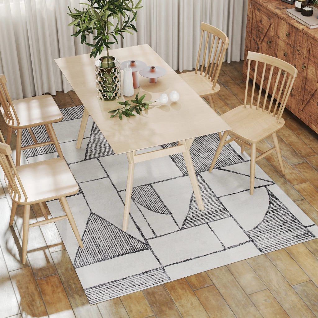 Tappeto Moderno Antiscivolo Geometrico ¨C zephmum ¨C Poliestere Multicolore 230x160 cm