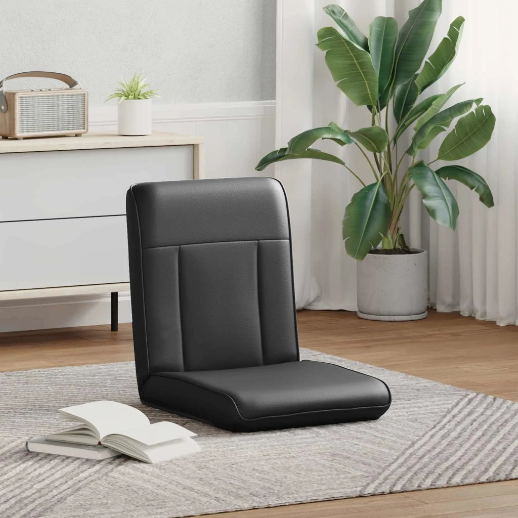 Sedia da Pavimento Nero 50 x 73 x 60 cm Pelle Sintetica 42028163