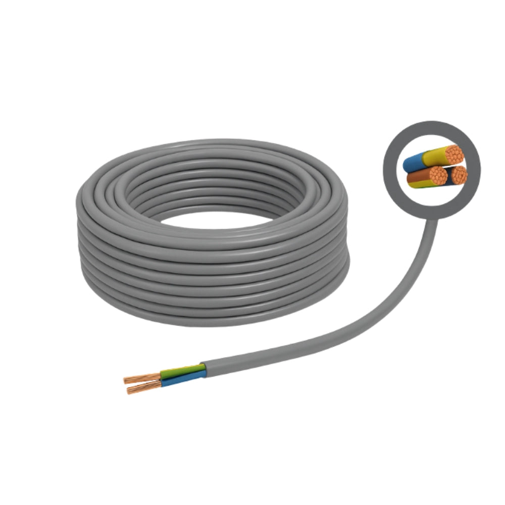 Cavo elettrico fg16or 3x1,5 mm² grigio 0,6/1 kv matassa 100 metri