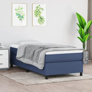Struttura Letto a Rete a Molle Blu 90x200 cm in Tessuto 3120836