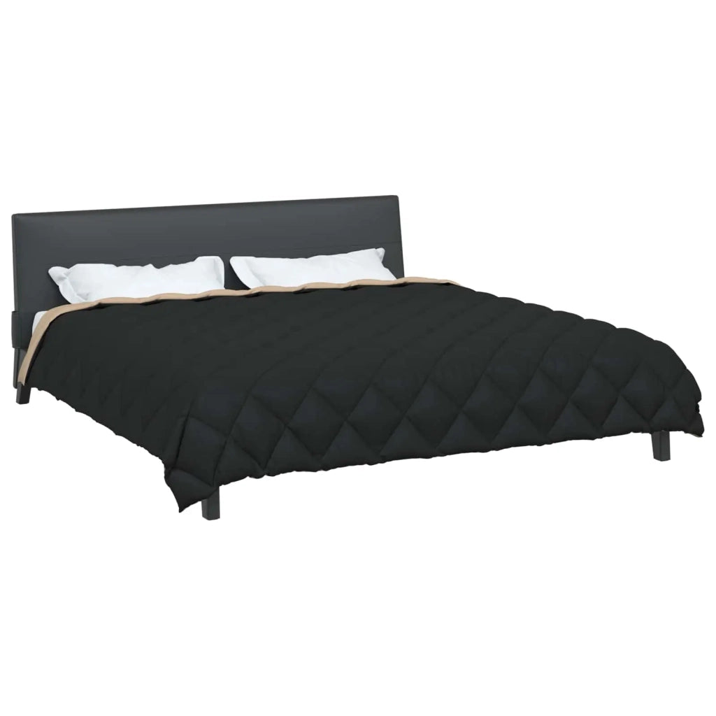 Duvet Invernale Nero e Talpa 200 x 220 cm Microfibra