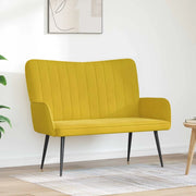 Sofa a Due Posti Giallo 115 x 61 x 87 cm Velluto 42028966