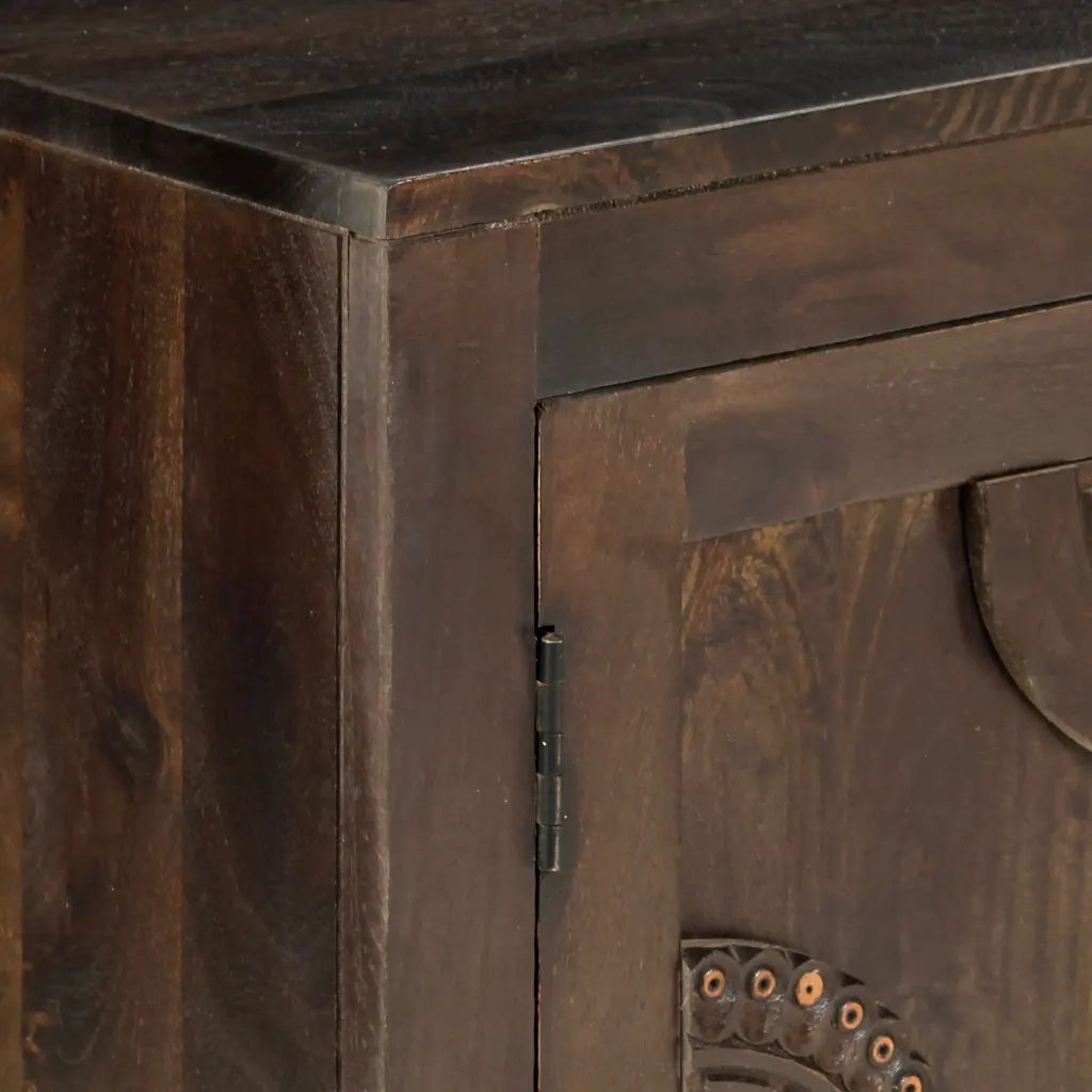 Credenza con Design Intagliato 110x35x70 cm in Legno di Mango 247765