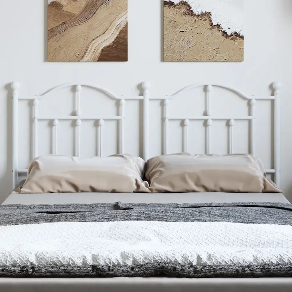 Testiera in Metallo Bianco 150 cm
