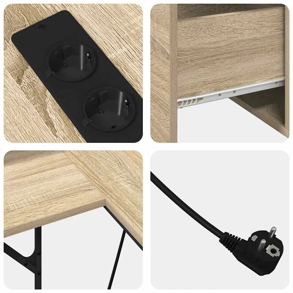 vidaXL Scrivania rovere sonoma 182 x 101 x 87.5 cm Legno multistrato