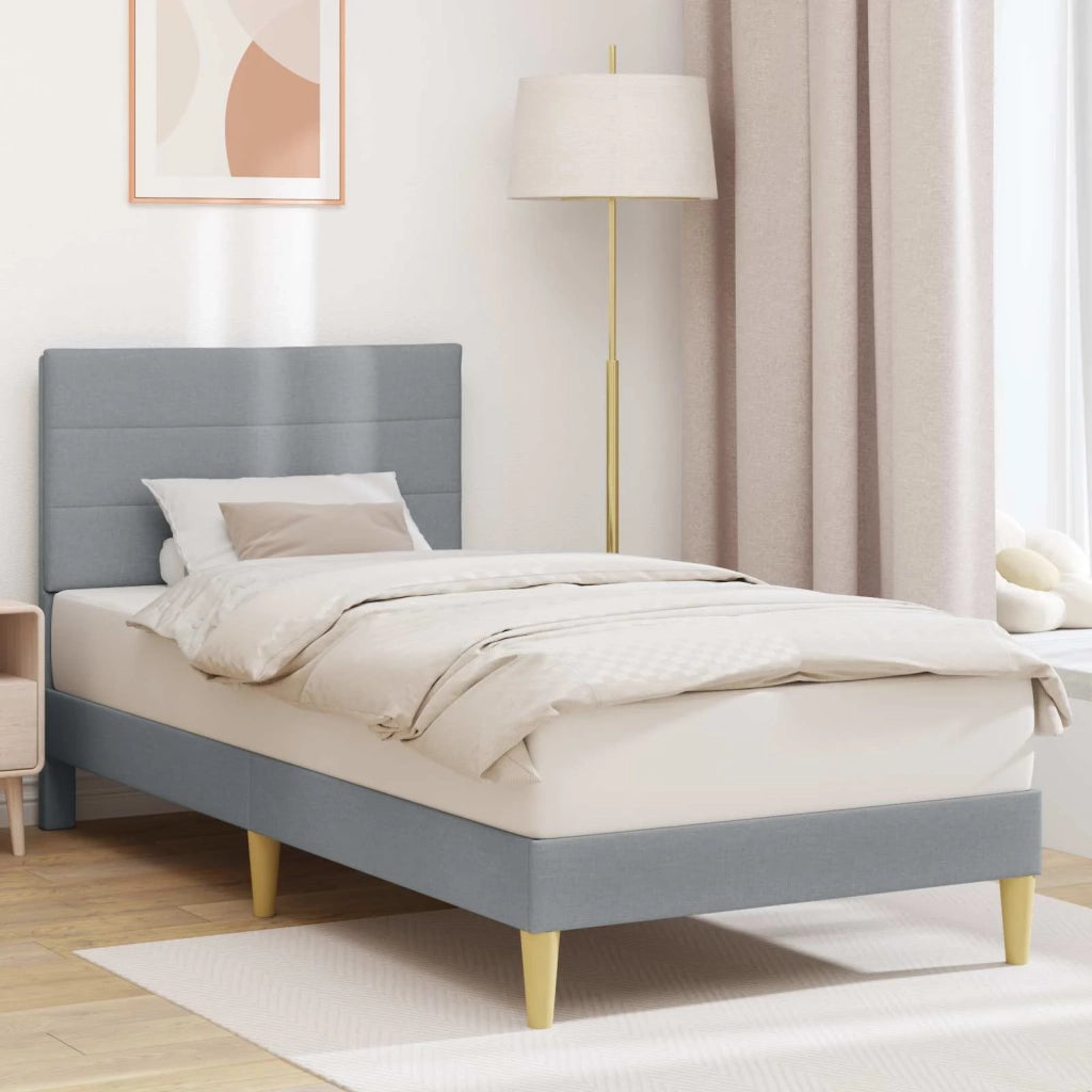 Struttura del letto Grigio Chiaro 90 x 190 cm Tessuto