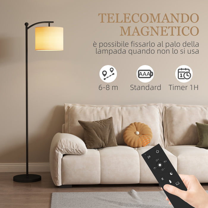 Lampada da Terra LED Dimmerabile con 5 Modalità Preimpostate 54,3x30,6x159,6 cm con Telecomando e Timer 60 Minuti in