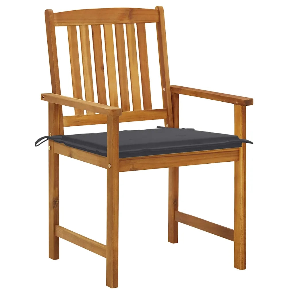 Sedie da Giardino con Cuscini 6 pz in Legno Massello di Acacia 3078151