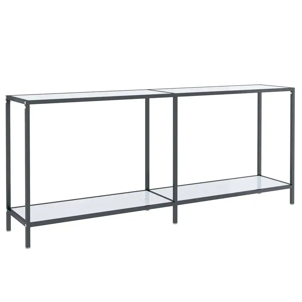 Tavolo Consolle | Tavolo d'Ingresso Bianco 180x35x75,5 cm in Vetro Temperato