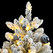 Albero Natale Incernierato con 300 LED e Palline 210 cm 3210175