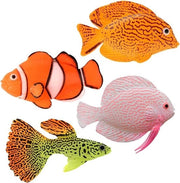 Ornamento per acquario per pesci tropicali in silicone con forma di nep artificiale.