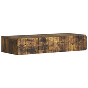 Tavolino da Parete Laterale Rovere Fumo 87,5 x 34,5 x 17 cm