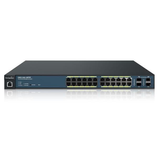 Engenius ews1200-28tfp switch di rete gestito l2/l3 gigabit ethernet (10/100/1000) supporto power over ethernet (poe) 1u nero