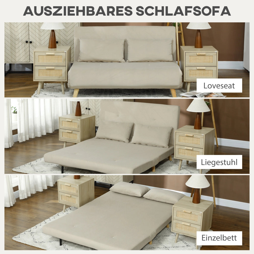 Divano letto Relaxsofa ¨C zephmum ¨C velluto beige 130x78x79