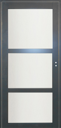 Blocco porta in vetro Blakeria RAL7016 H204 x L83 Pannello laterale a spinta sinistro + maniglia