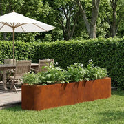 Letto rialzato da giardino Acciaio Corten 200 x 40 x 40 cm 8011697