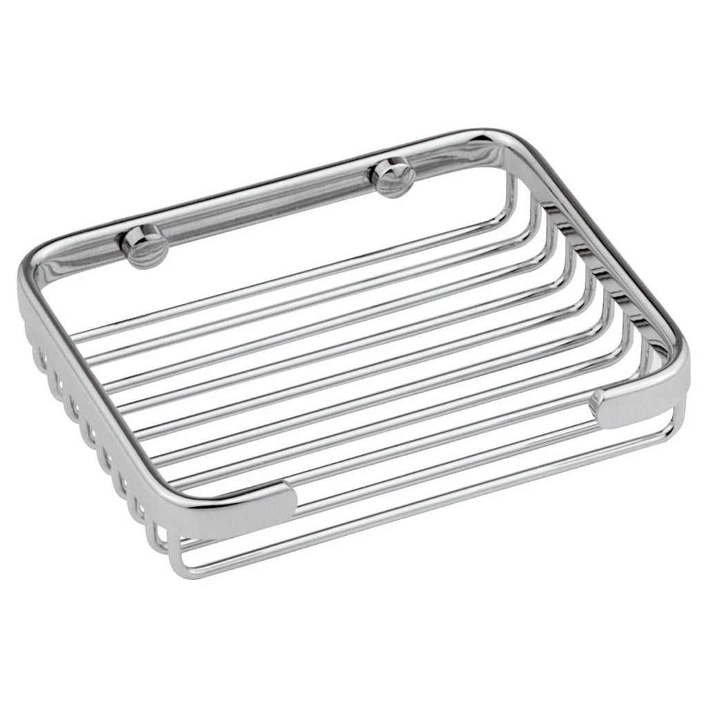 Portasapone rettangolare in ottone cromato RERU 20 cm