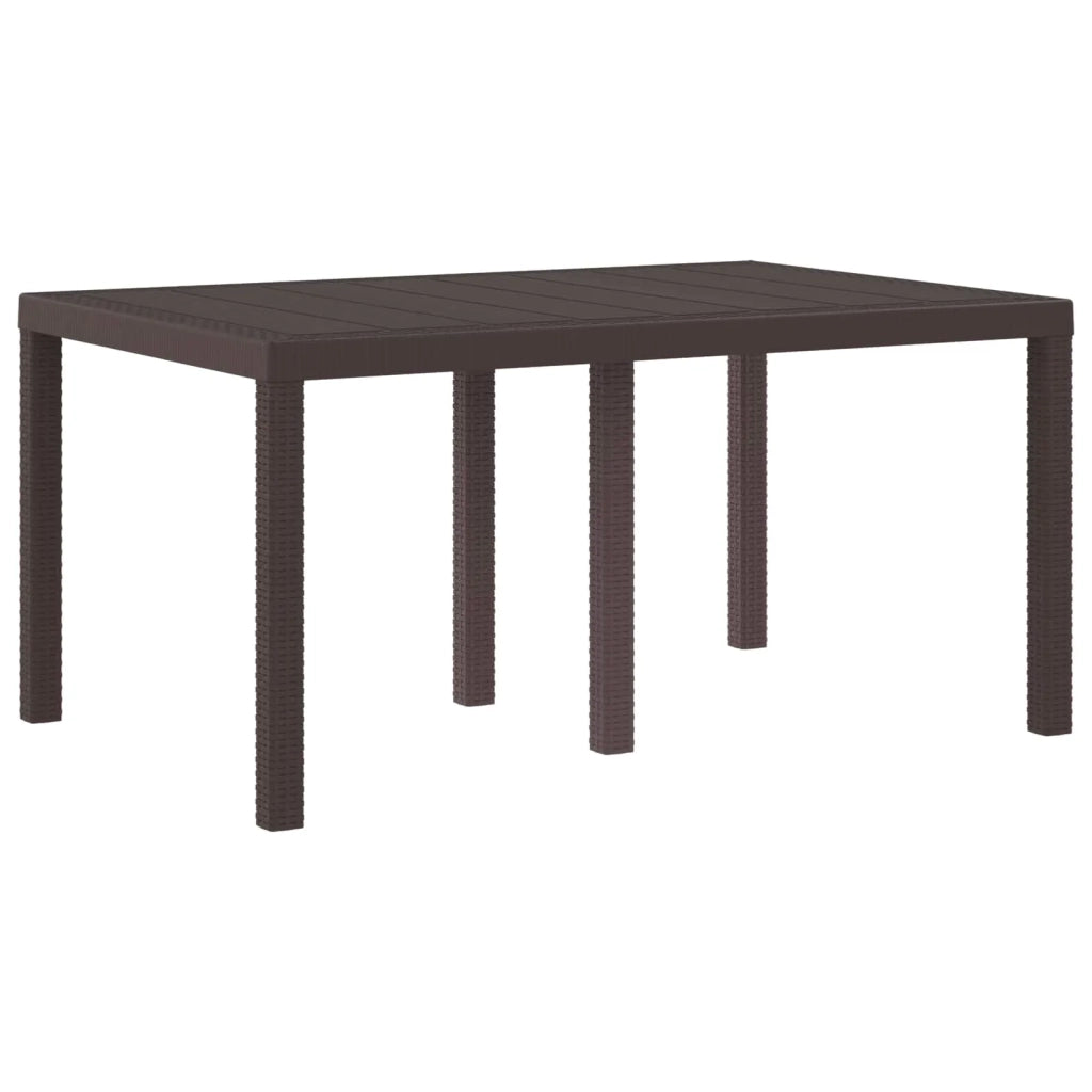 Tavolo da Giardino Marrone 150 x 100 x 73 cm polyrattan 871685