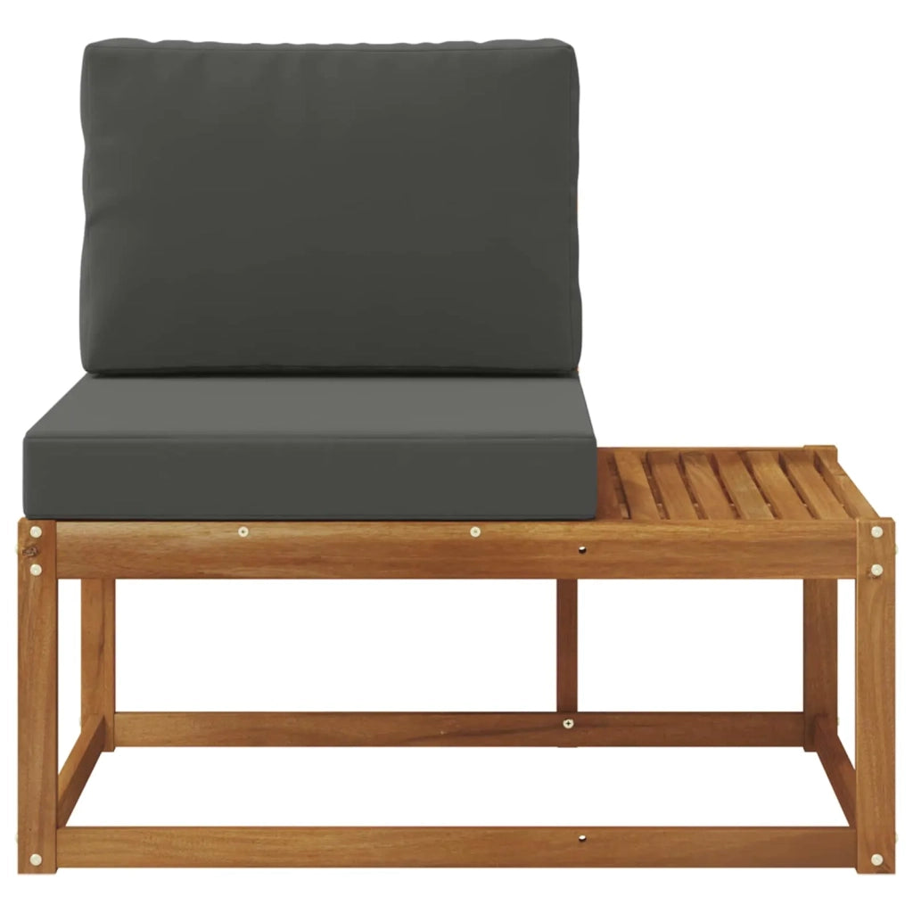 Divano da esterno-Divano da Giardino Naturale e Antracite 91 x 63 x 73 cm
