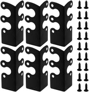 Protezioni angolari in metallo 12 pezzi - 4,8 x 2,9 x 2,1 cm - Nero - Inclusi viti - Per mobili e decorazione - Protezione angolare