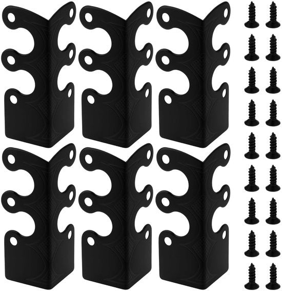 Protezioni angolari in metallo 12 pezzi - 4,8 x 2,9 x 2,1 cm - Nero - Inclusi viti - Per mobili e decorazione - Protezione angolare