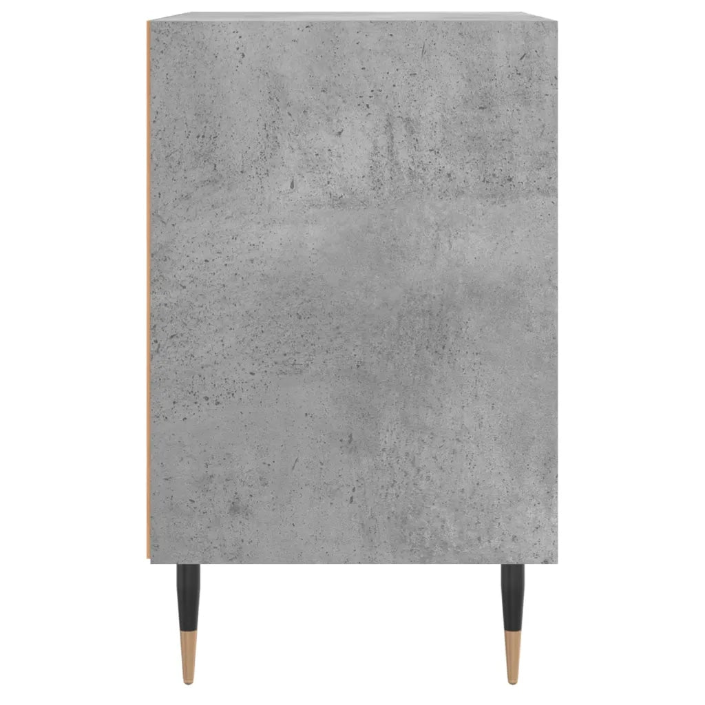 Comodini 2 pz Grigio Cemento 40x30x50 cm in Legno Multistrato 826773