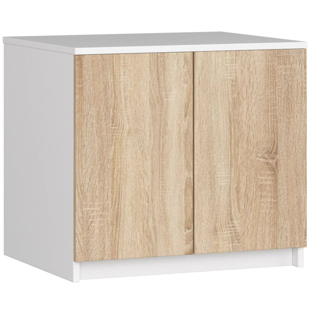 Sopralzo per armadio AKORD S60 Bianco 60 cm 2 ante inserto frontale Sonoma Quercia 60x51x55 cm