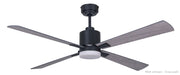 Vam Ventilatore da soffitto a risparmio energetico FACTORY Wi-Fi con luce a LED nero 132 cm telecomando 6 velocità