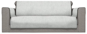 Copridivano con Copri Braccioli Seduta 230 cm in Poliestere Grigio