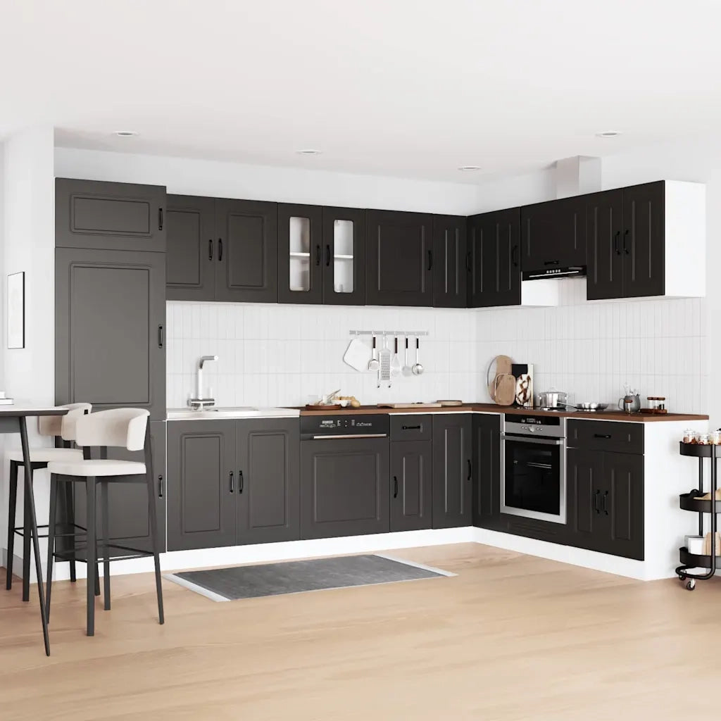 Mobile da cucina con porta Kalmar Nero 80 x 46 x 81,5 cm 3315002