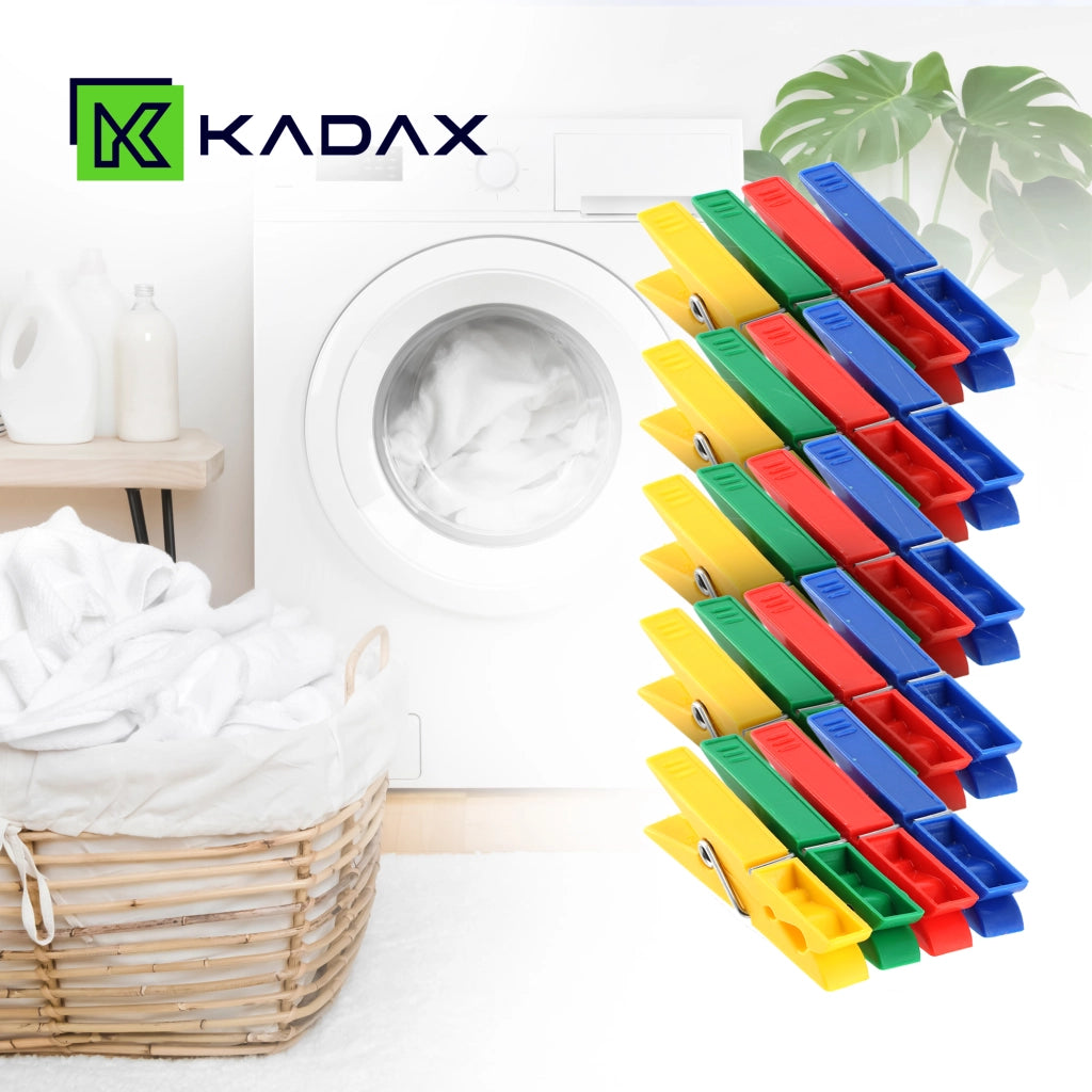 Mollette per bucato KADAX, ferma-panni, colorate, resistenti, 20 pezzi