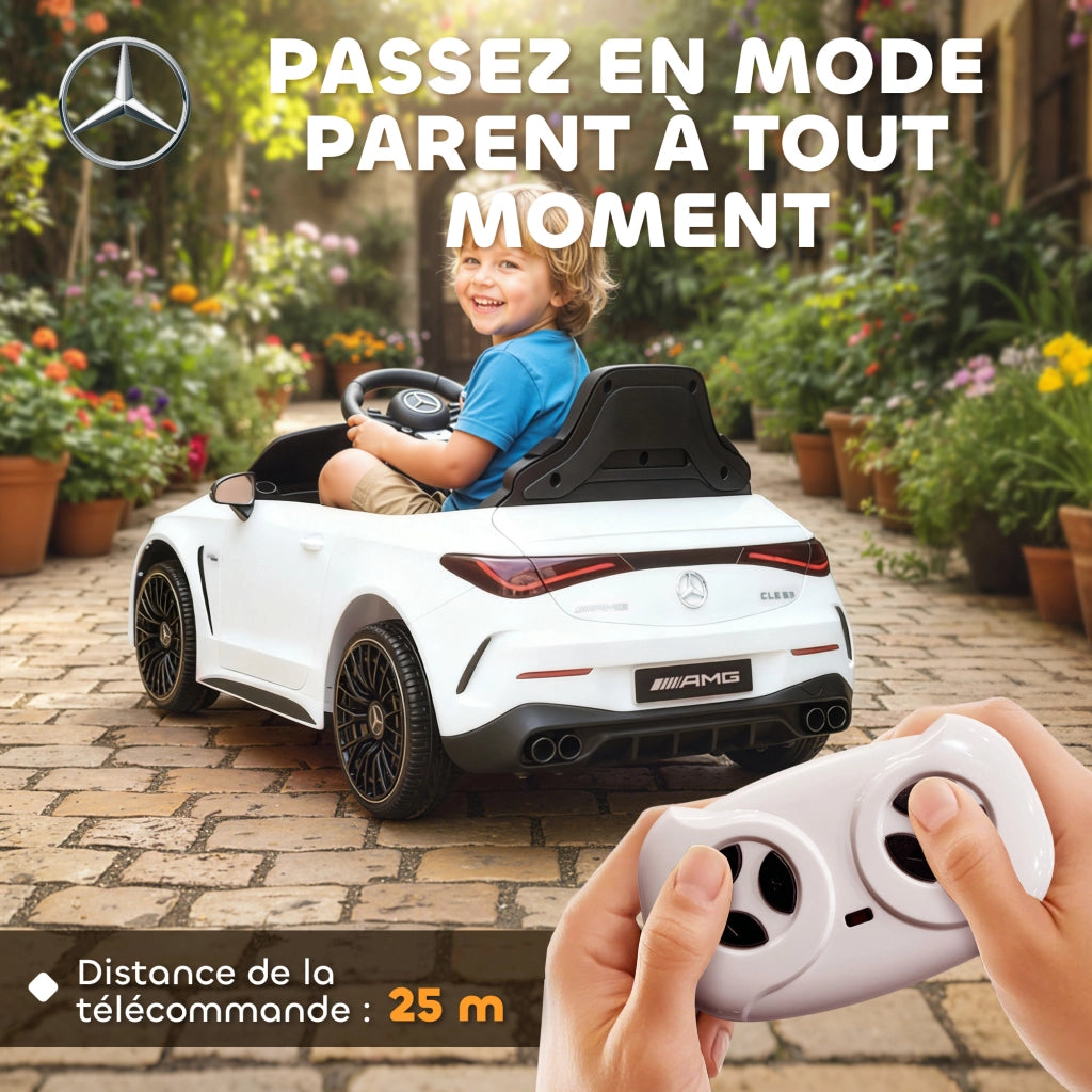 Auto elettrica Mercedes AMG CLE 53 ¨C Xylo ¨C 12V bianco 99x55x43cm