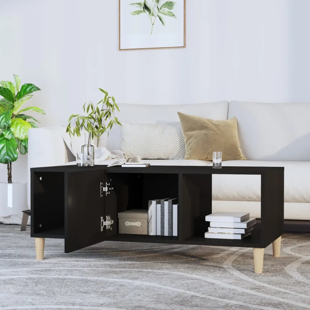 Tavolino da salotto | Tavolino da caff¨¨ | Tavolino da Soggiorno Nero 102x50x40 cm in Legno Multistrato