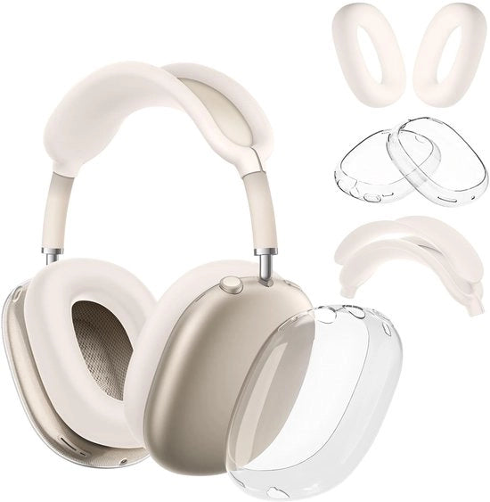 Protezione per AirPods Max - Pads auricolari in silicone - Resistente a graffi e sudore - Resistente alla luce stellare - Protezione per la cintura - Compatibile con modello...